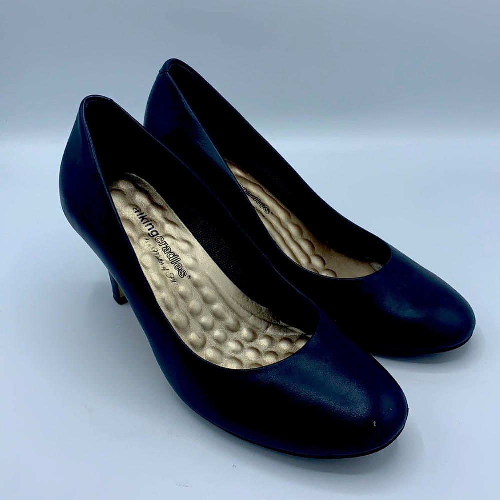 Walking Cradles Navy Leather Marley 10 W